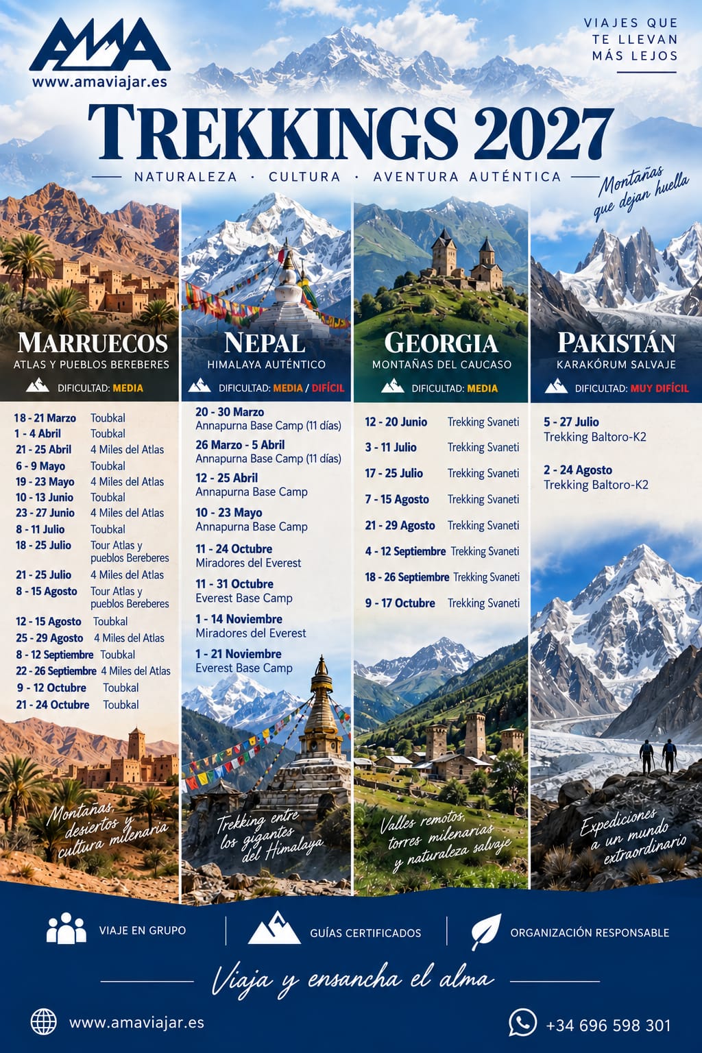 Trekkings Ama Viajar 2027